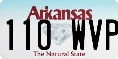 AR license plate 110WVP