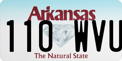 AR license plate 110WVU