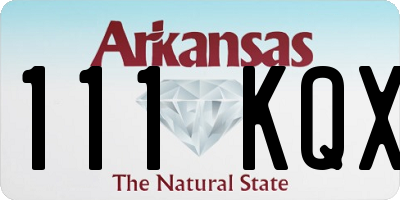 AR license plate 111KQX