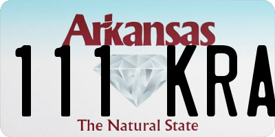 AR license plate 111KRA