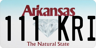 AR license plate 111KRI