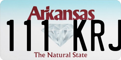 AR license plate 111KRJ