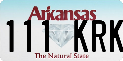 AR license plate 111KRK