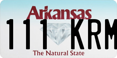 AR license plate 111KRM