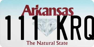AR license plate 111KRQ