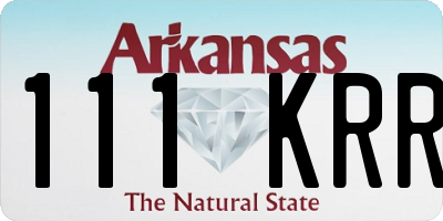 AR license plate 111KRR