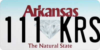 AR license plate 111KRS