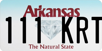 AR license plate 111KRT