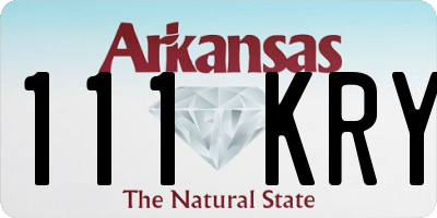 AR license plate 111KRY