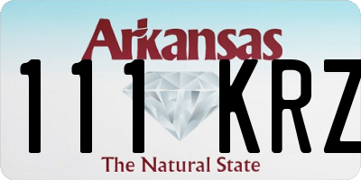 AR license plate 111KRZ