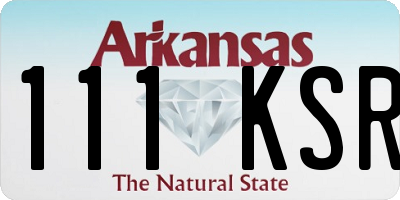 AR license plate 111KSR