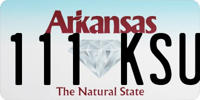 AR license plate 111KSU