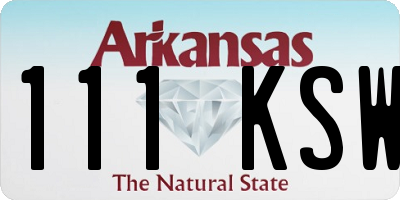 AR license plate 111KSW