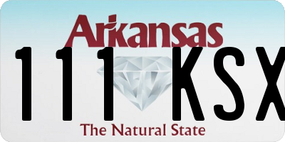AR license plate 111KSX