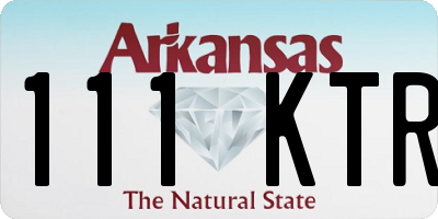 AR license plate 111KTR