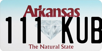 AR license plate 111KUB