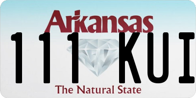 AR license plate 111KUI
