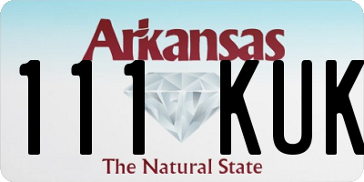 AR license plate 111KUK