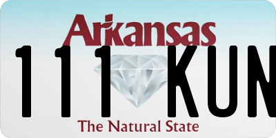 AR license plate 111KUN