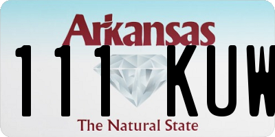 AR license plate 111KUW