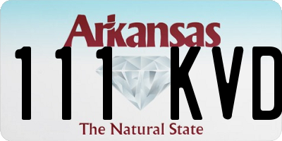 AR license plate 111KVD