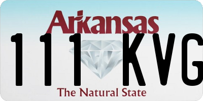 AR license plate 111KVG