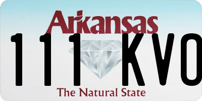 AR license plate 111KVO