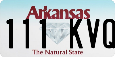 AR license plate 111KVQ