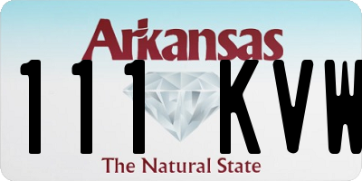 AR license plate 111KVW