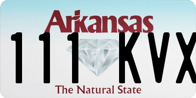 AR license plate 111KVX