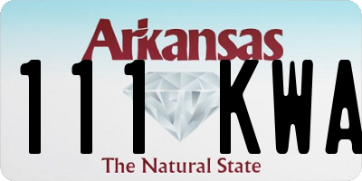 AR license plate 111KWA