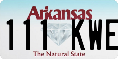 AR license plate 111KWE