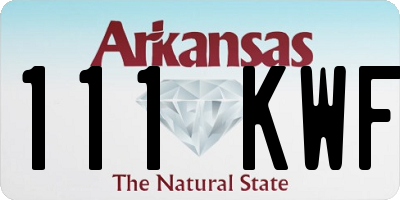AR license plate 111KWF