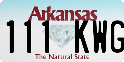 AR license plate 111KWG