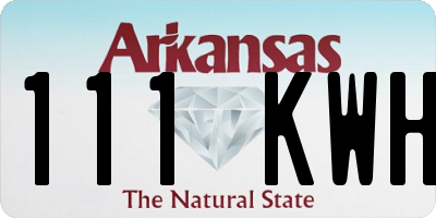 AR license plate 111KWH