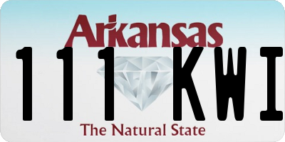 AR license plate 111KWI