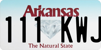 AR license plate 111KWJ