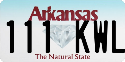AR license plate 111KWL