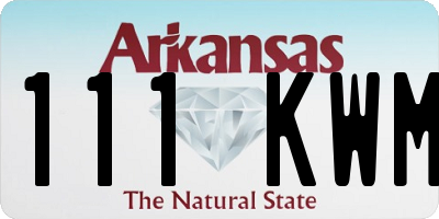 AR license plate 111KWM