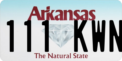 AR license plate 111KWN
