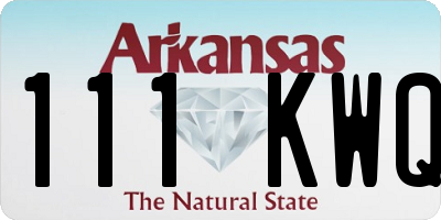 AR license plate 111KWQ