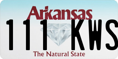 AR license plate 111KWS