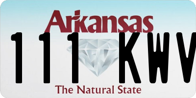 AR license plate 111KWV