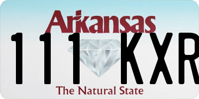 AR license plate 111KXR