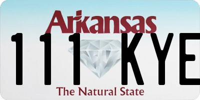AR license plate 111KYE