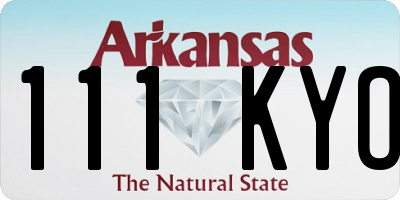 AR license plate 111KYO