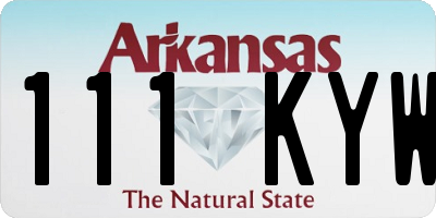AR license plate 111KYW