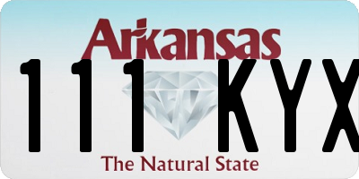 AR license plate 111KYX