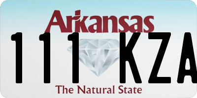 AR license plate 111KZA