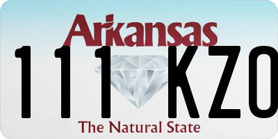 AR license plate 111KZO